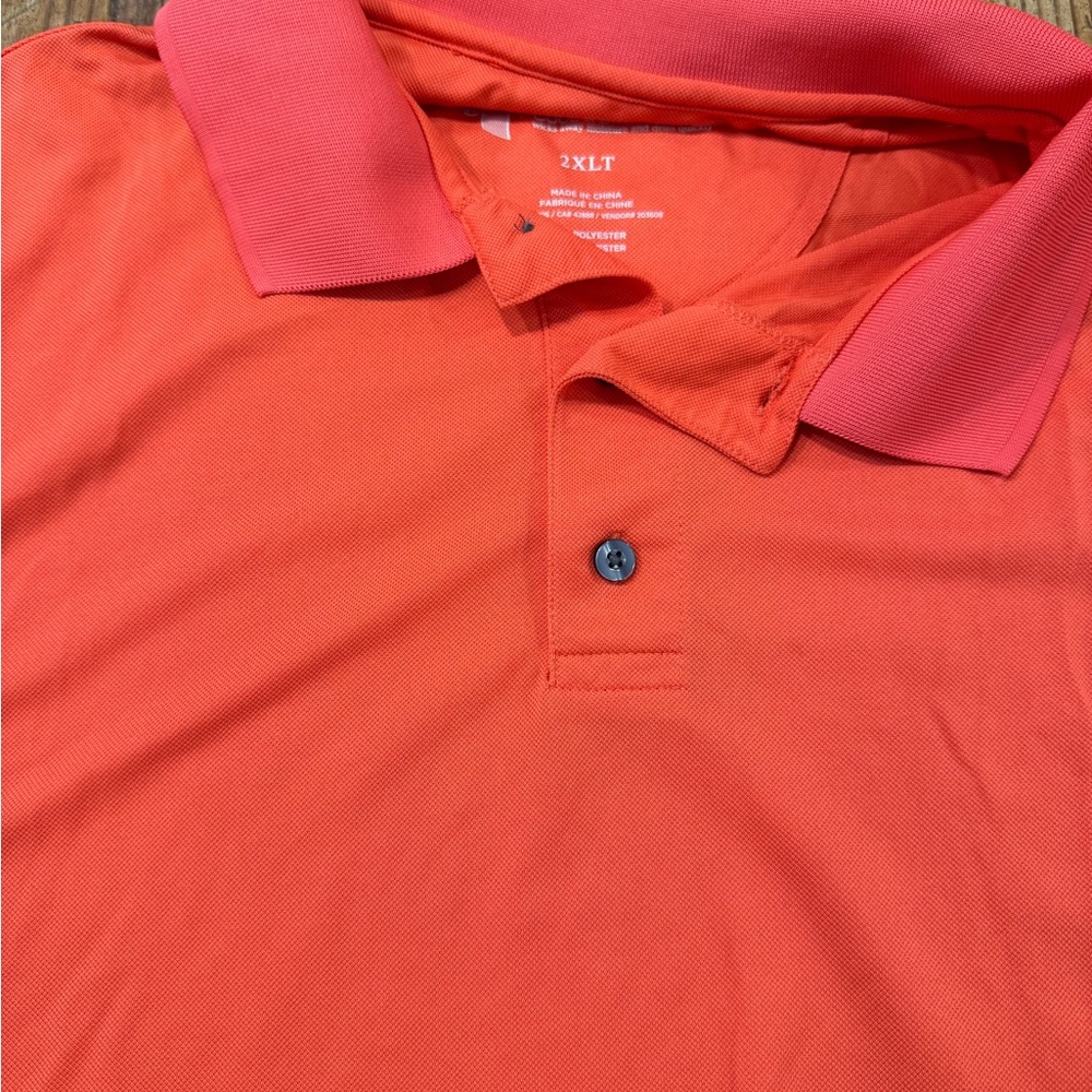 Vibrant Orange Performance Polo Shirt - Picture 4 of 5